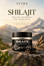 Shilajit 100% Puro | Resina Mineral do Himalaia